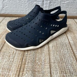 Crocs Swiftwater Wave Sandals 203963 Blue Comfort Slip On Shoes Men's Size 7